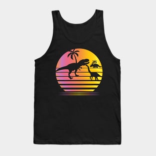 Dinosaur Island Synthwave - Board Game Inspired Graphic - Tabletop Gaming  - BGG Tank Top